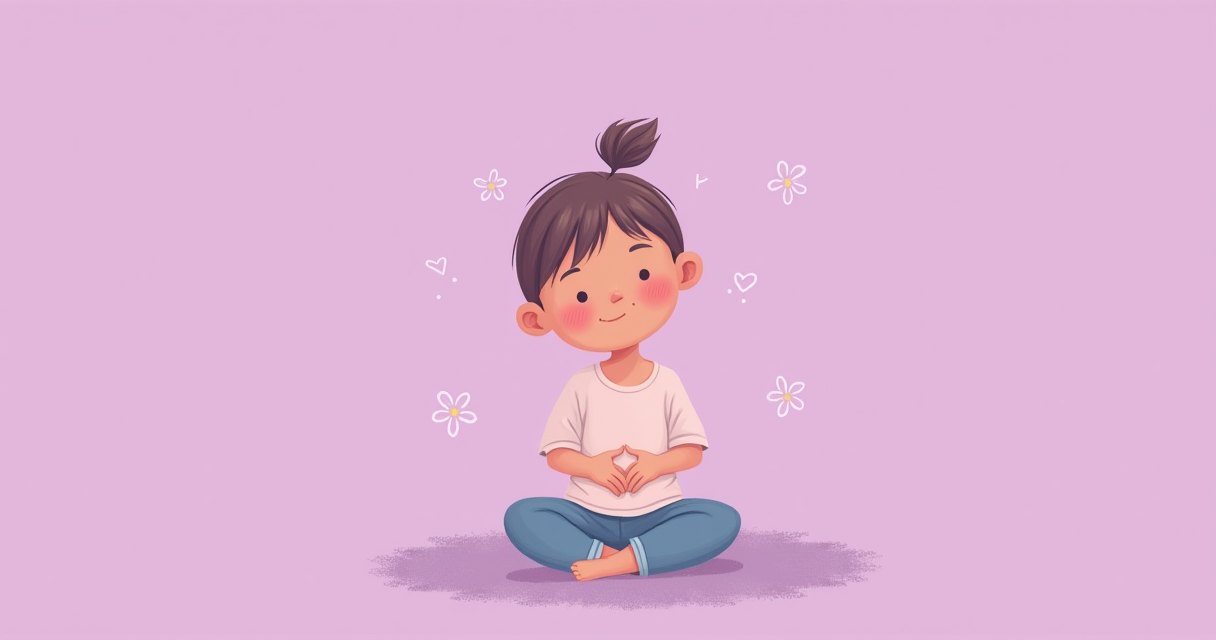 孩子練習深呼吸讓自己平靜下來