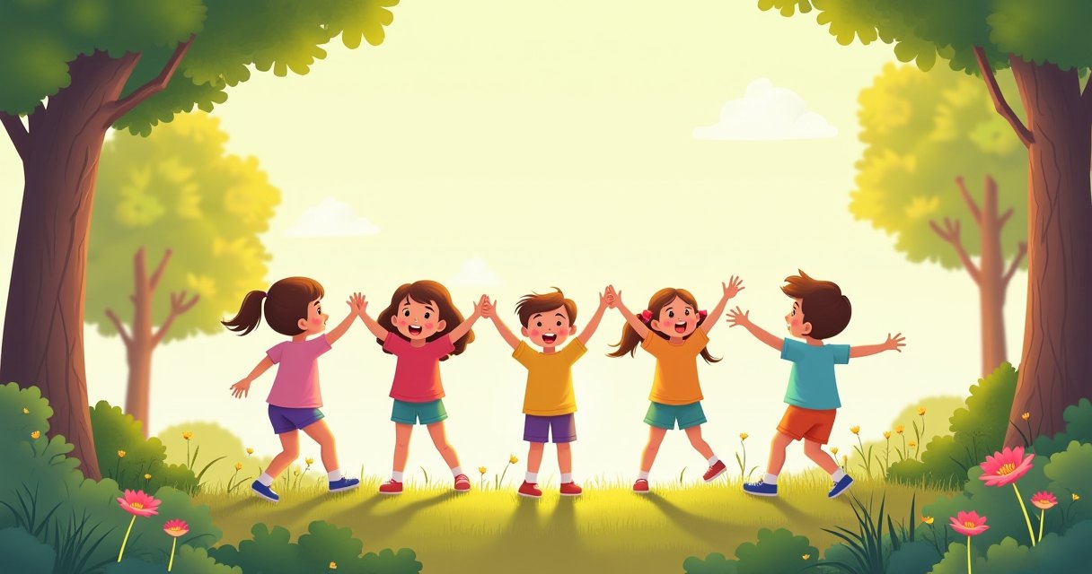 孩子在公園與大自然中盡情探索玩耍
